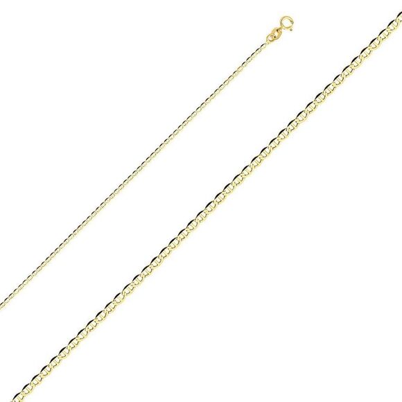 14k Real Gold 1.4mm Flat Mariner Chain necklace 24” | Italian chain|Italian Gold - Picture 5 of 9